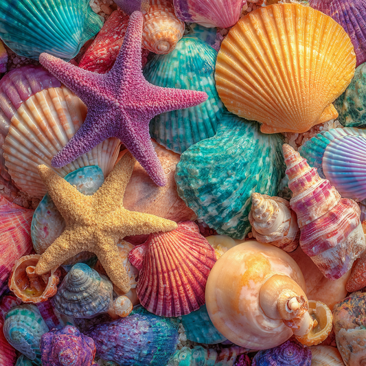 Colorful Seashells Wooden Jigsaw Puzzle
