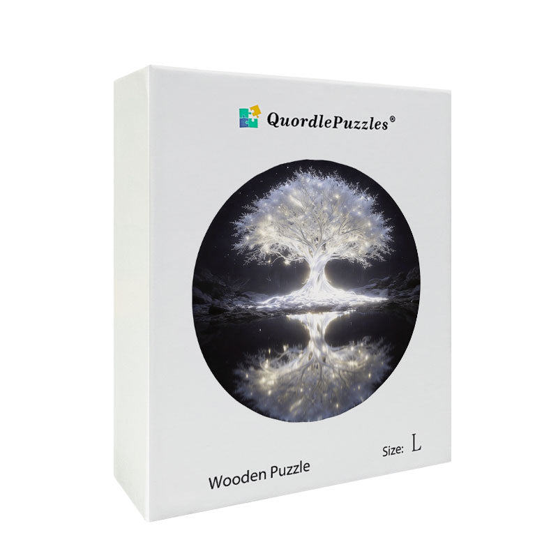 Ethereal Glow Tree Wooden Jigsaw Puzzle