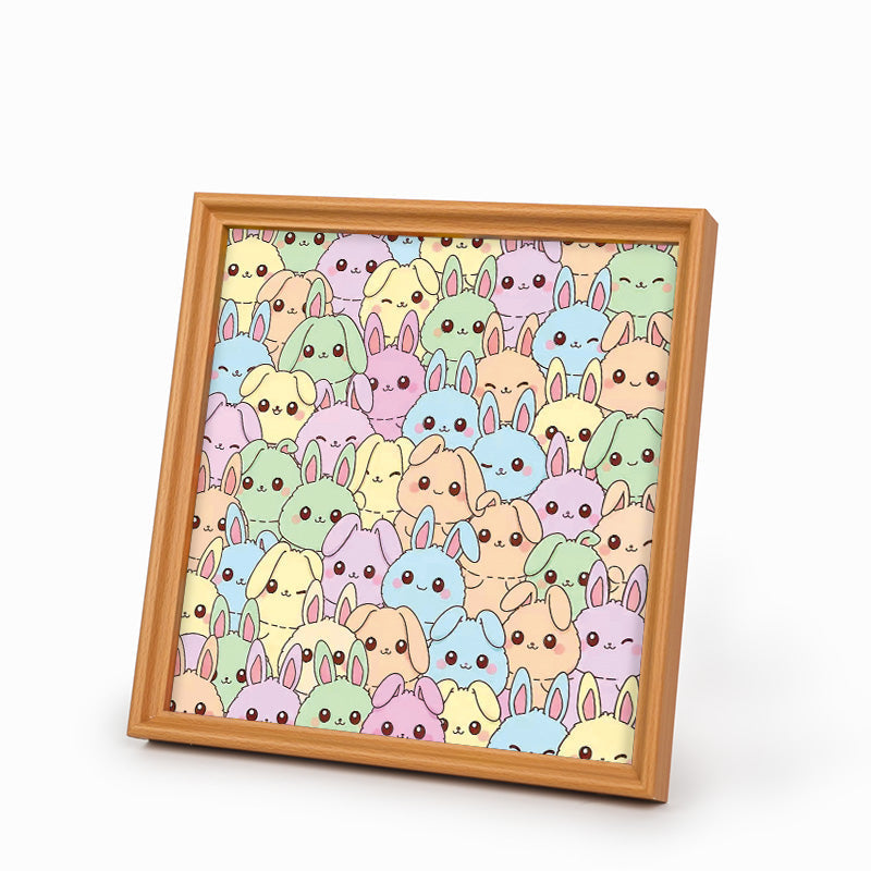 Rabbits - Wooden Coloring Puzzle