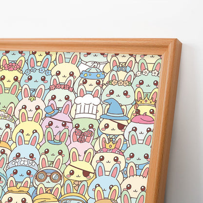 Bunnies- Wooden Coloring Puzzle