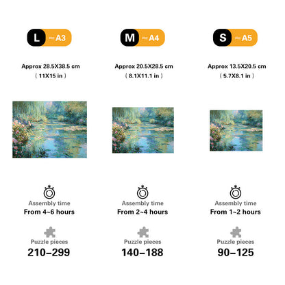 Water Lilies Wooden Jigsaw Puzzle