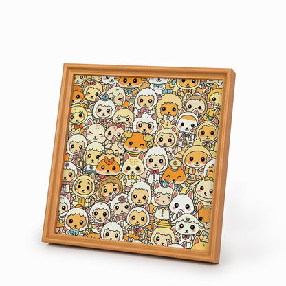 Sheep Friends - Wooden Coloring Puzzle