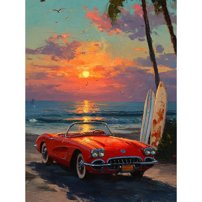 Tropical Car Wooden Jigsaw Puzzle