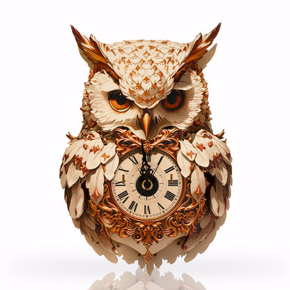 Wise Owl Timepiece Wooden Clock Puzzle