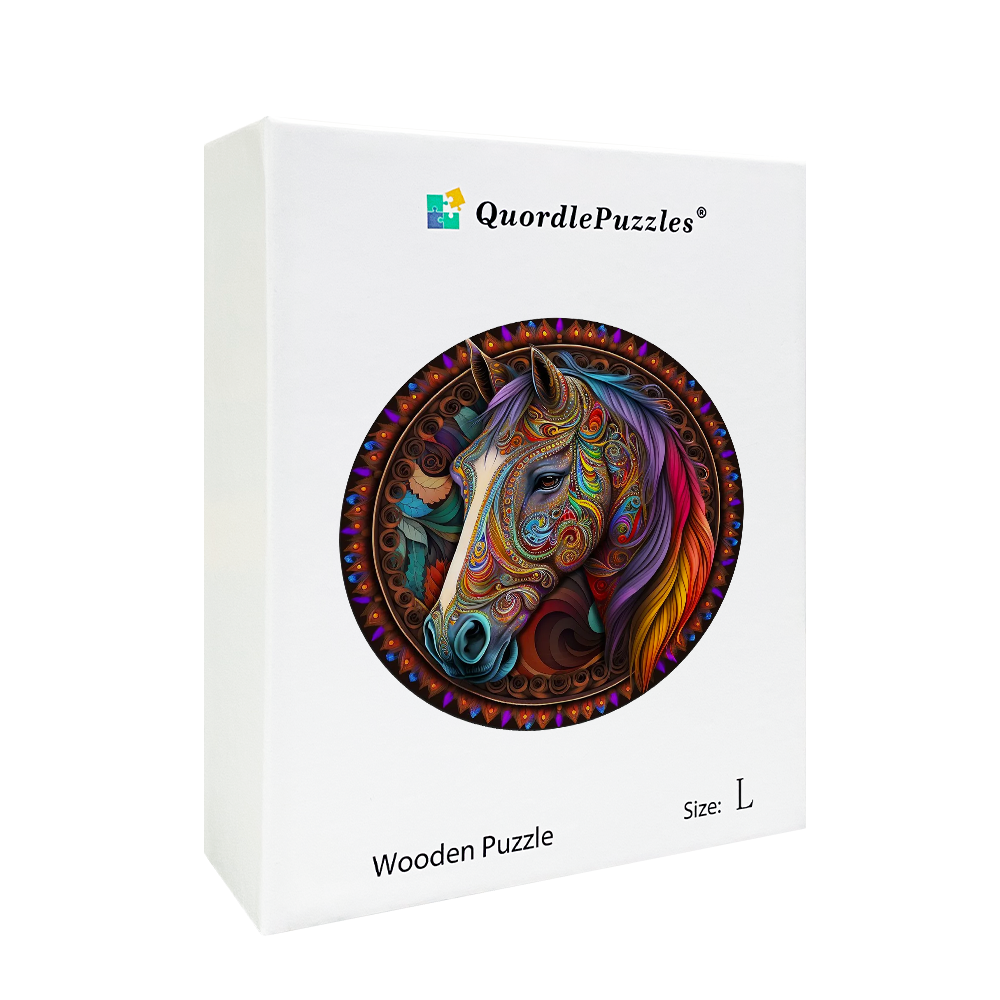 Mandala Horse Wooden Jigsaw Puzzle
