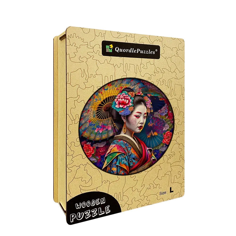 Japanese Geisha Wooden Jigsaw Puzzle