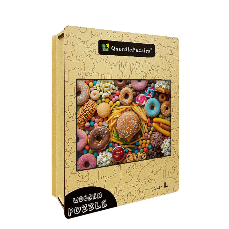 Candy and Comfort Food Wooden Jigsaw Puzzle