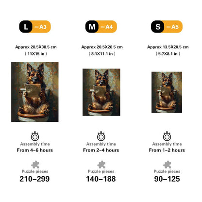 Realistic German Shepherd Wooden Jigsaw Puzzle