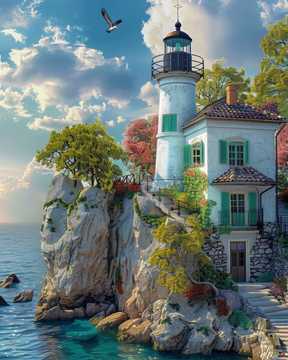 Lighthouse Cove Wooden Jigsaw Puzzle