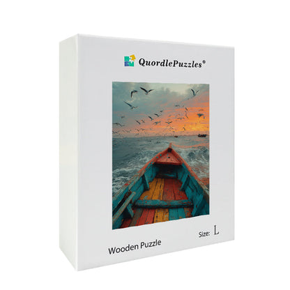 Canoe View Wooden Jigsaw Puzzle