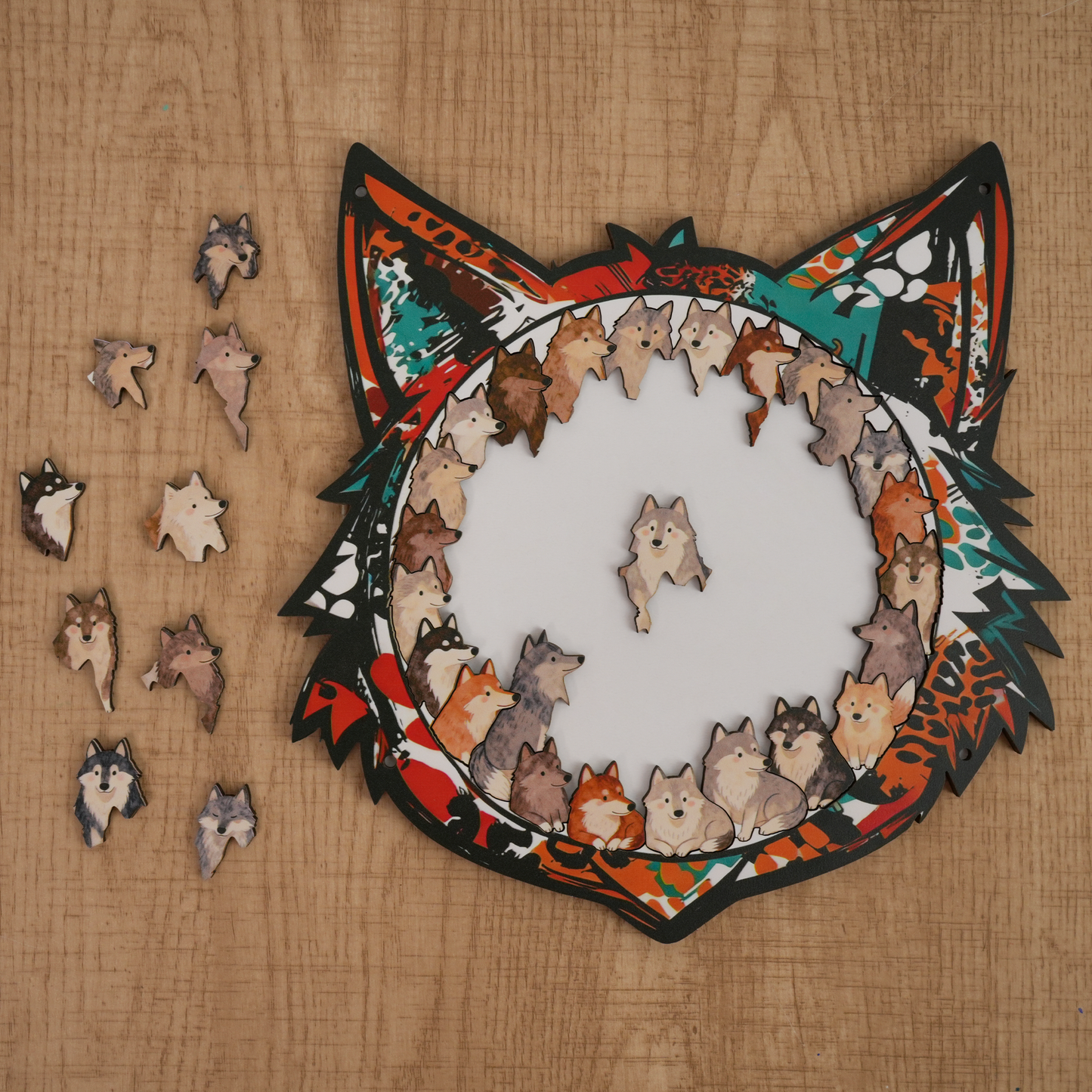 Woodland Wolf Gathering Display Puzzle