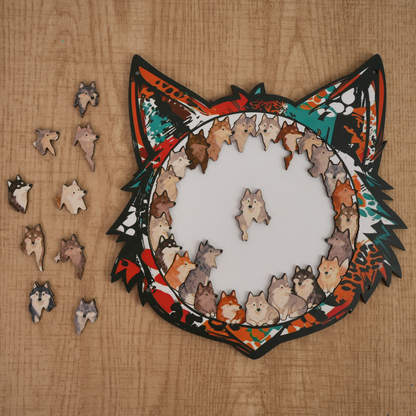 Woodland Wolf Gathering Display Puzzle