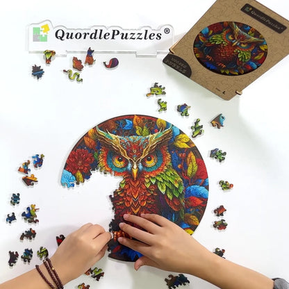 Mandala Owl Wooden Jigsaw Puzzle