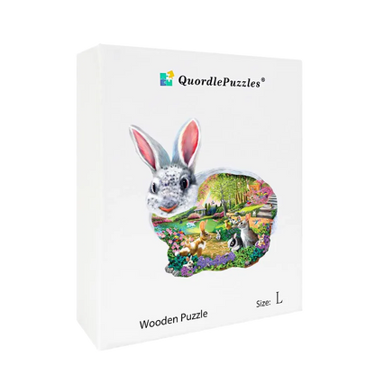 🔥LAST DAY 92% -Bunny Hollow Wooden Jigsaw Puzzle