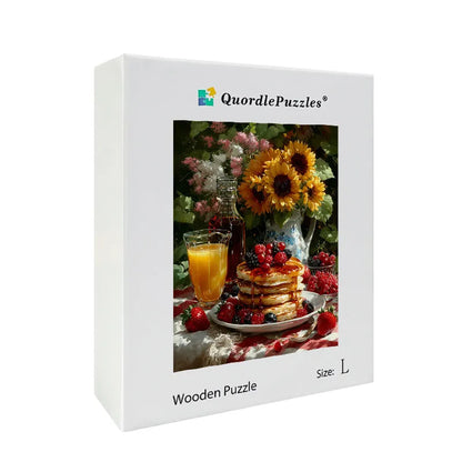 Garden Breakfast Wooden Jigsaw Puzzle