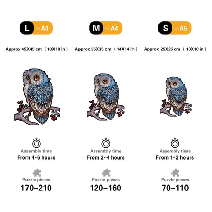 Blue Tailed Owl Jigsaw Puzzle