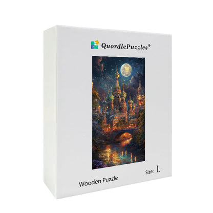 Moonlit Cathedral Wooden Jigsaw Puzzle