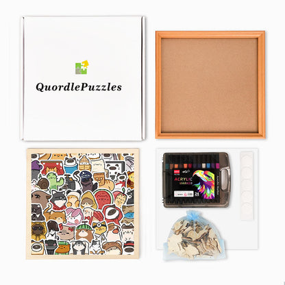 Happy Pets - Wooden Coloring Puzzle