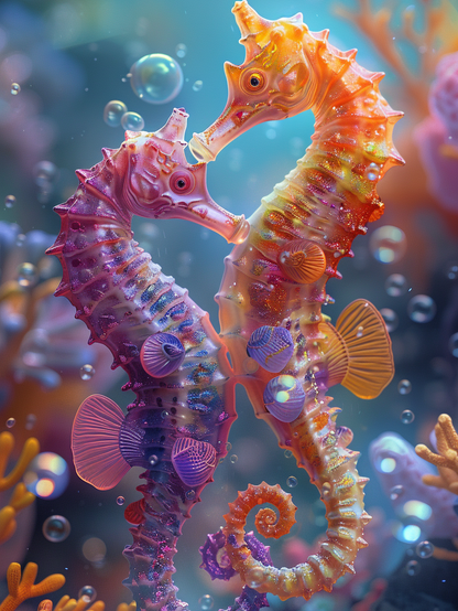 Seahorse Love Wooden Jigsaw Puzzle
