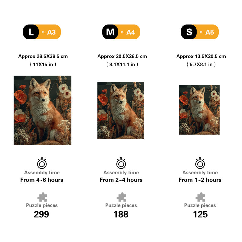 Mystical Fox Wooden Jigsaw Puzzle