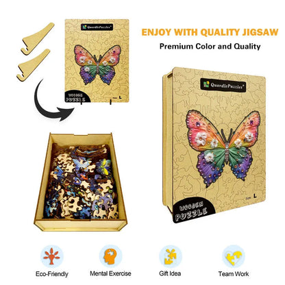 Crystal Butterfly Art Butterfly Wooden Jigsaw Puzzle