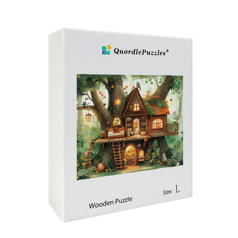 Forest Treehouse Wooden Jigsaw Puzzle