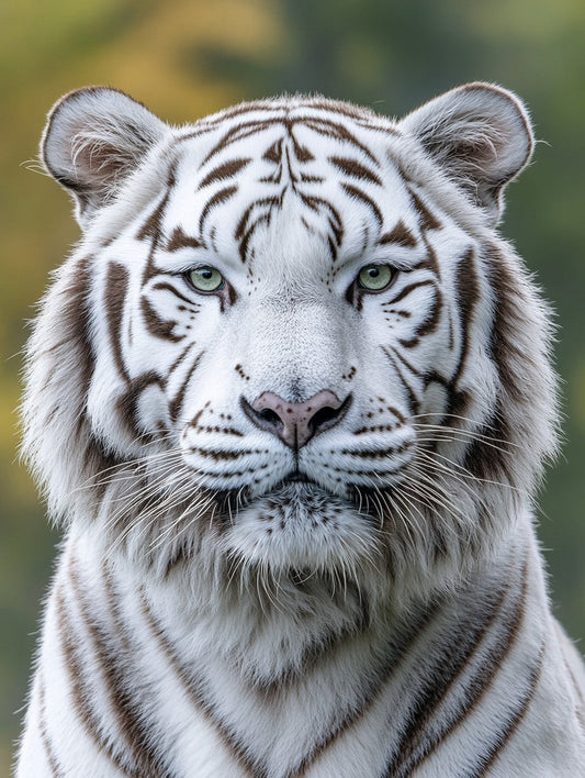 White Siberian Tiger Wooden Jigsaw Puzzle