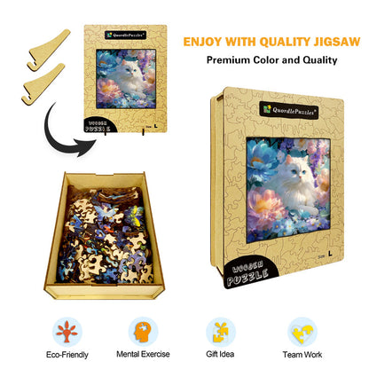 Fairytale Cat Wooden Jigsaw Puzzle