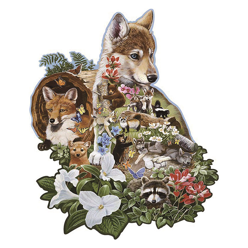 🔥LAST DAY 90% -Wolf Face Wooden Jigsaw Puzzle