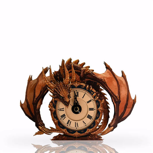 Dragon of Time Wooden Clock Puzzle