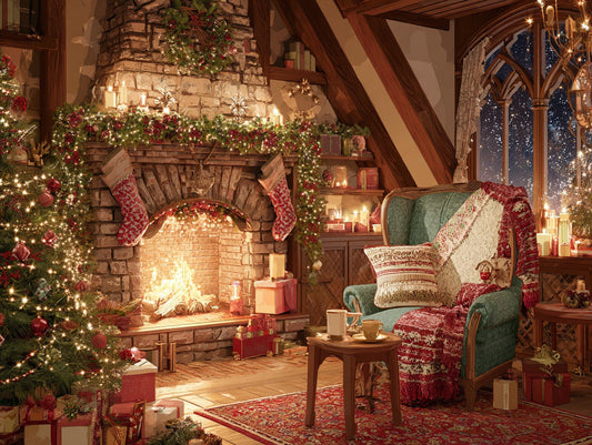Christmas Hearth Wooden Jigsaw Puzzle