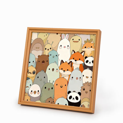 Cute Critters- Wooden Coloring Puzzle