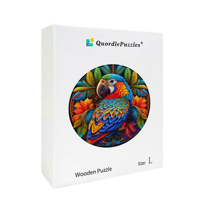 🔥Last Day 88% OFF-Stained Parrot Wooden Jigsaw Puzzle