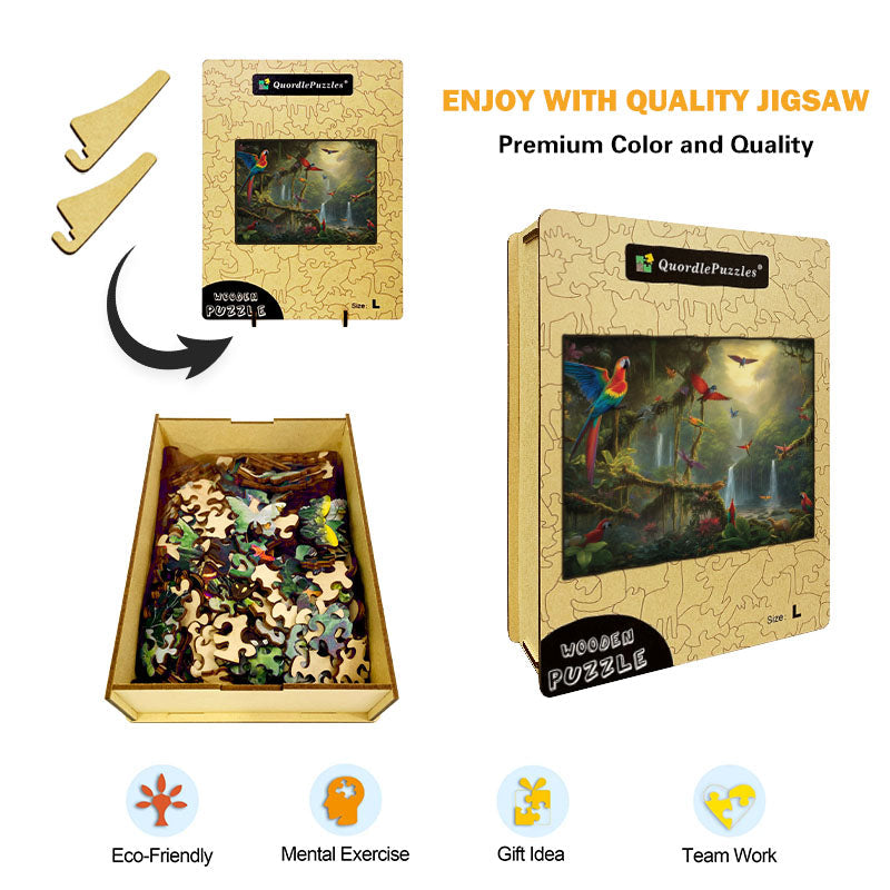 Tropical Rainforest Wooden Jigsaw Puzzle