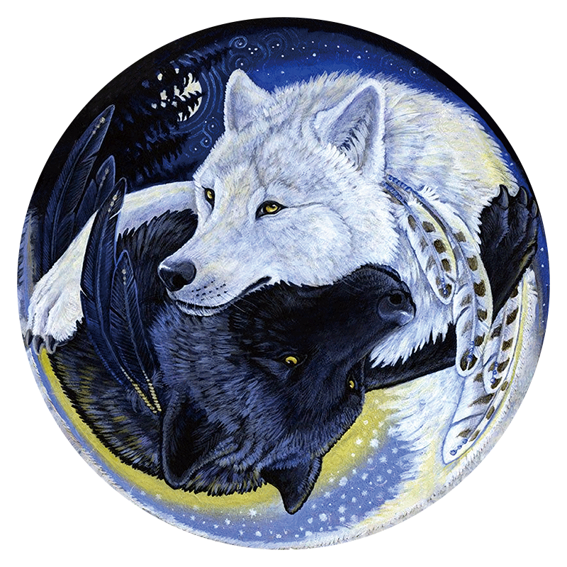 Black and White Wolf Puzzle