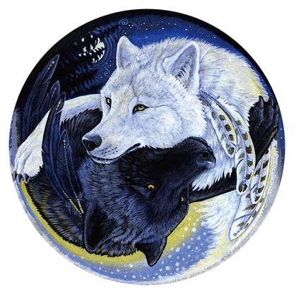 Black and White Wolf Puzzle