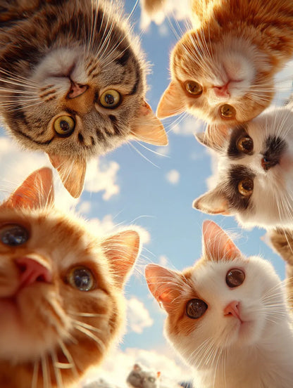 Feline Faces Wooden Jigsaw Puzzle