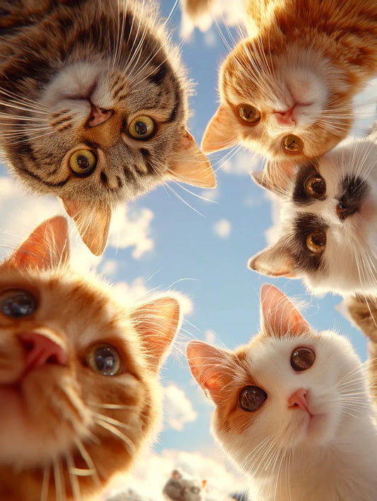 Feline Faces Wooden Jigsaw Puzzle