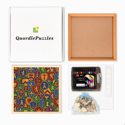 Badge Collection - Wooden Coloring Puzzle