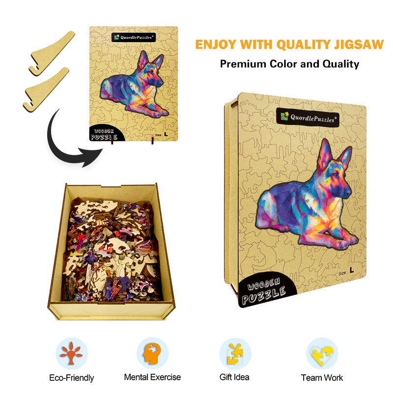 Artistic Dog Wooden Puzzle