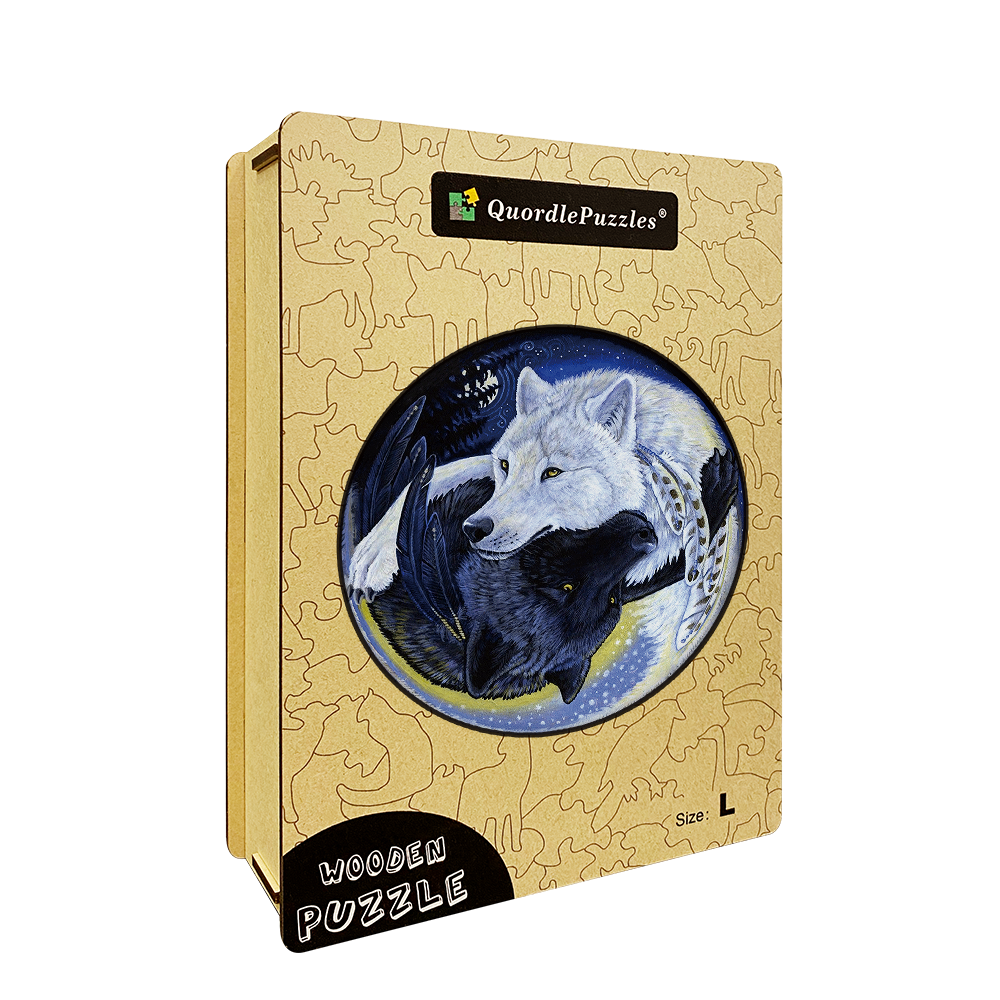 Black and White Wolf Puzzle