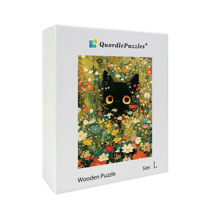 Black Cat Wooden Jigsaw Puzzle