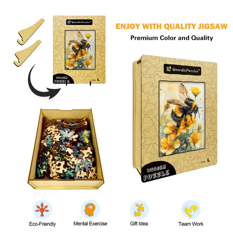 Bee & Blossom Wooden Jigsaw Puzzle