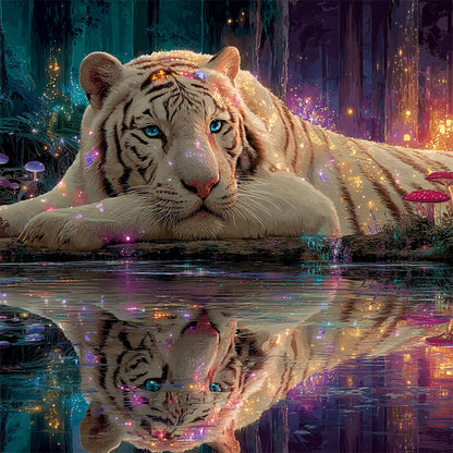 White Tiger Wooden Jigsaw Puzzle