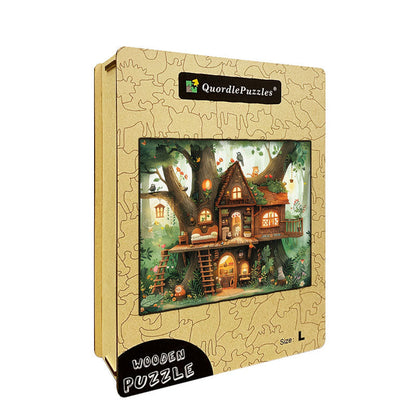 Forest Treehouse Wooden Jigsaw Puzzle