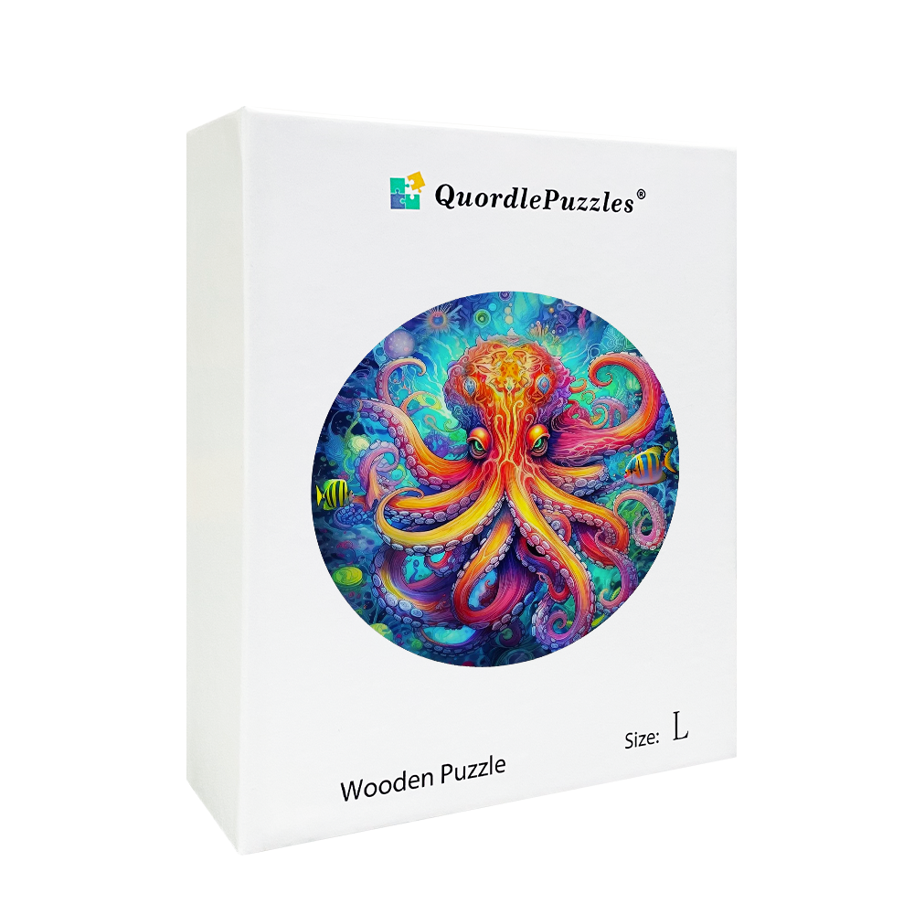 Octopus Vibrant Wooden Jigsaw Puzzle