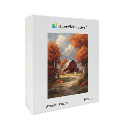 Autumnal Barn Wooden Jigsaw Puzzle