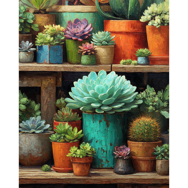 Succulent Plants Wooden Jigsaw Puzzle