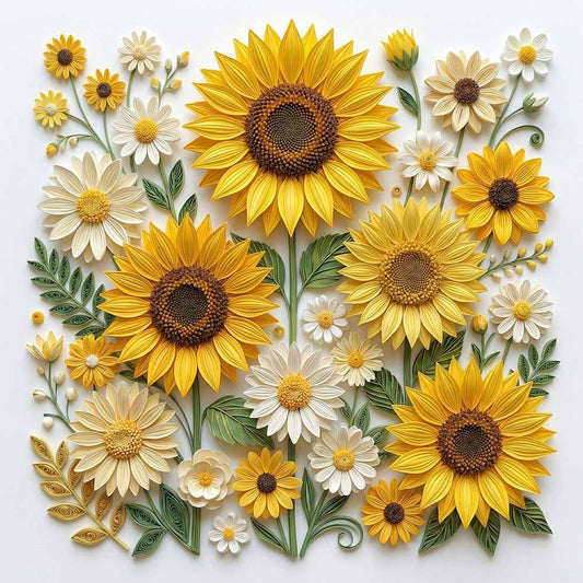 Sunflower Bliss Garden Wooden Jigsaw Puzzle