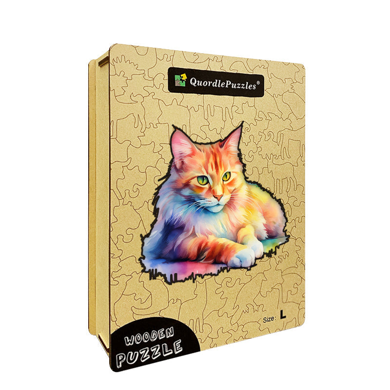🔥LAST DAY 92% -Watercolor Wood Cat